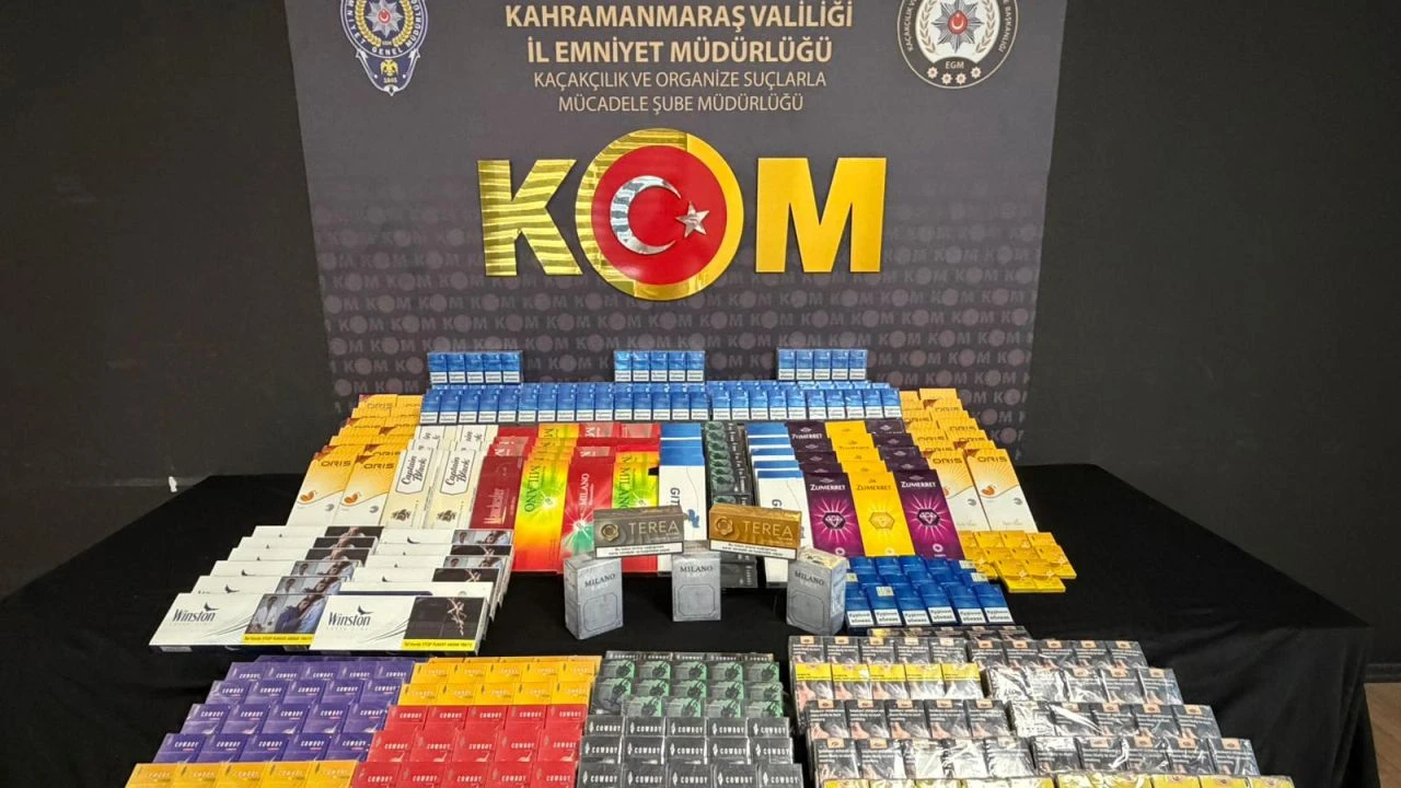 Kahramanmaraş’ta Kaçakçılık Operasyonu: Binlerce Kaçak Sigara Ele Geçirildi